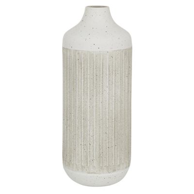 Image showing  Metal Contemporary Vase, 17.15 in., White