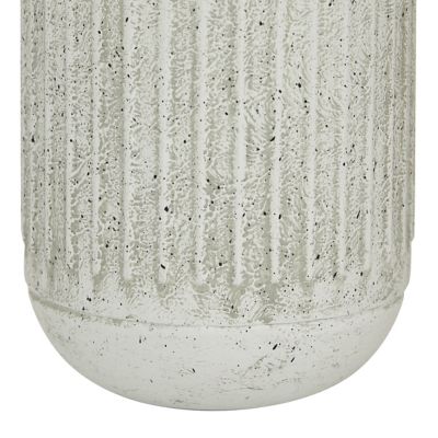 Image showing  Metal Contemporary Vase, 17.15 in., White