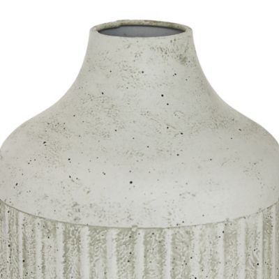 Image showing  Metal Contemporary Vase, 17.15 in., White