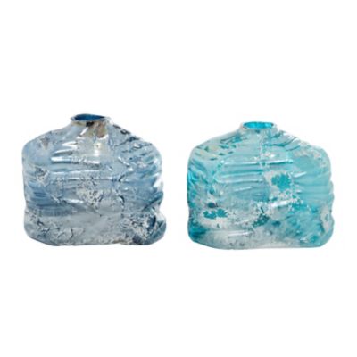 Image showing  Glass Contemporary Vase Set, Blue, 2 pc., 83382