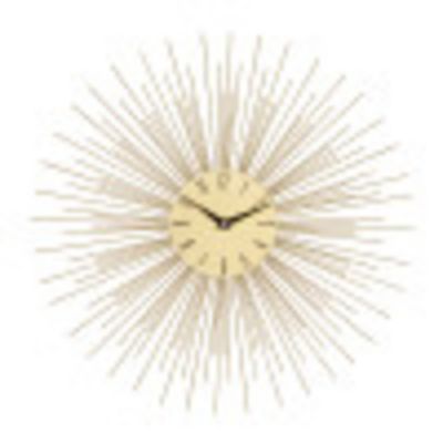 Image showing  Metal Contemporary Wall Clock, 19 in., Gold