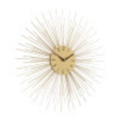 Image showing  Metal Contemporary Wall Clock, 19 in., Gold