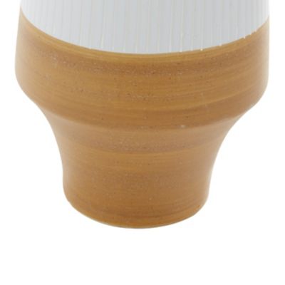 Image showing  3-Toned Ceramic Coastal Vase, 18.15 in., Tan