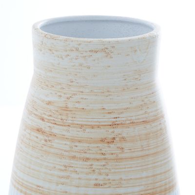Image showing  3-Toned Ceramic Coastal Vase, 18.15 in., Tan