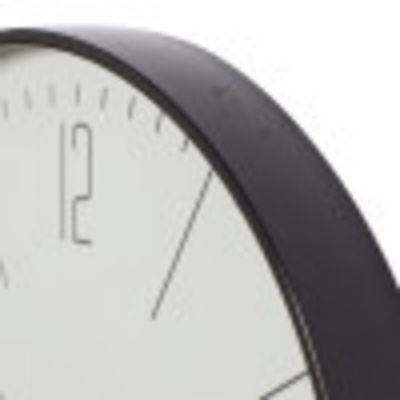 Image showing 4 th Harper & Willow Glass Contemporary Wall Clock, 20 in., Black