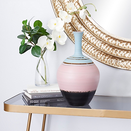 Harper & Willow Pink Ceramic Contemporary Vase