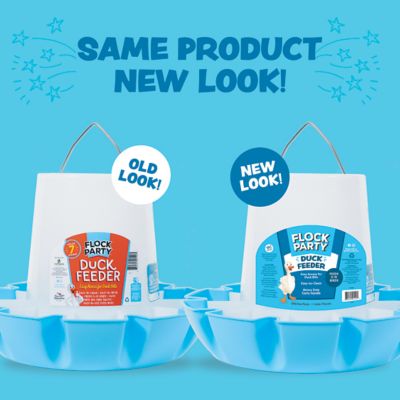 Image showing  7 lb. Duck Feeder, Blue