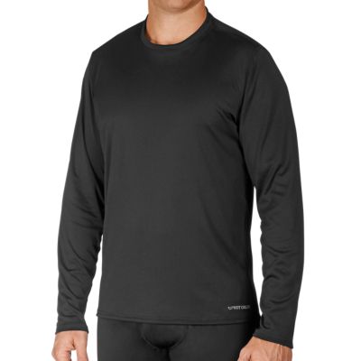 Hot Chillys Men's Peach Skins Solid Crew Polyester Base Layer Shirt