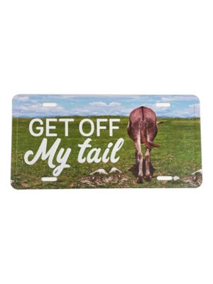 HaynesBesco Group Get Off My Tail Metal License Plate Decor, 12 in. x 6 in.