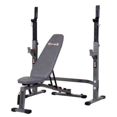 Body Flex Sports 2 pc. Set Olympic Weight Bench and Rack Stand
