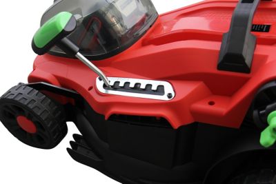 Image showing  14 in. 40V Cordless Brushless Multi-Colored Hand Push Lawn Mower with 2.5 Ah Battery & Charger