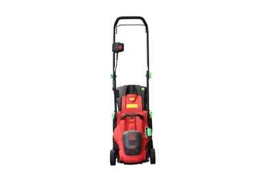 Image showing  14 in. 40V Cordless Brushless Multi-Colored Hand Push Lawn Mower with 2.5 Ah Battery & Charger