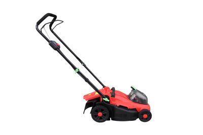 Image showing 6 th Henx 14 in. 40V Cordless Brushless Multi-Colored Hand Push Lawn Mower with 2.5 Ah Battery & Charger