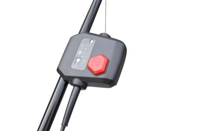 Image showing 9 th Henx 14 in. 40V Cordless Brushless Multi-Colored Hand Push Lawn Mower with 2.5 Ah Battery & Charger