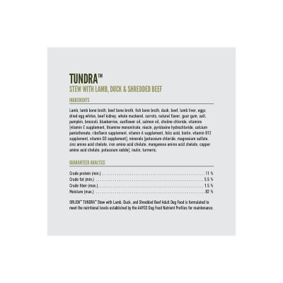 Image showing 6 th ORIJEN Premium Wet Dog Food Tundra Stew, 12.8 oz.