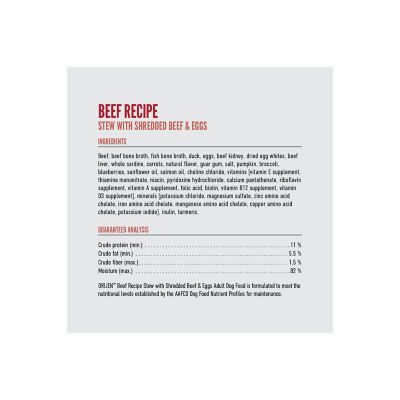 Image showing 5 th ORIJEN Premium Wet Dog Food Beef Recipe Stew, 12.8 oz.