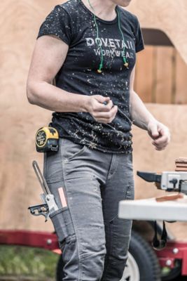 Image showing  Women's Straight Fit Mid-Rise Britt Utility Canvas Pants, Dark Grey