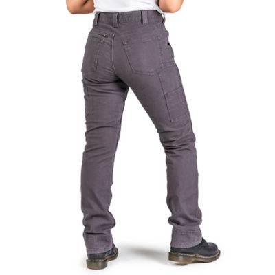 Image showing 1 th Dovetail Workwear Women's Straight Fit Mid-Rise Britt Utility Canvas Pants, Dark Grey