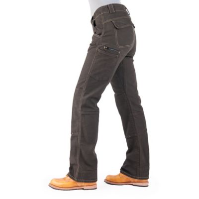 Image showing  Relaxed Fit Mid-Rise Day Construct Canvas Pants, Dark Brown