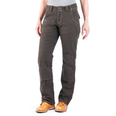 Image showing  Relaxed Fit Mid-Rise Day Construct Canvas Pants, Dark Brown
