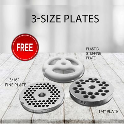 Image showing  #8 Stainless Steel Meat Grinder, Compact, Powerful, and Easy to Use for All Your Meat Grinding Needs