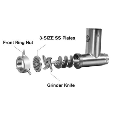 Image showing 8 th Valley Sportsman #8 Stainless Steel Meat Grinder, Compact, Powerful, and Easy to Use for All Your Meat Grinding Needs