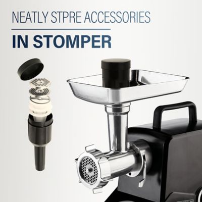 Image showing 5 th Valley Sportsman #12 Stainless Steel Electric Meat Grinder, Heavy-Duty, Efficient Grinding for Home and Commercial Use