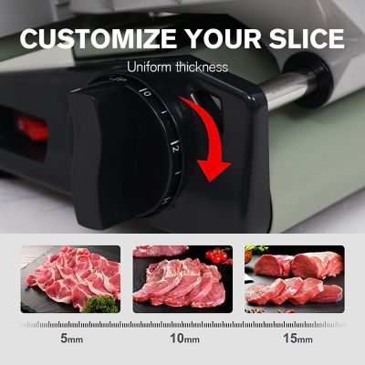 Image showing  8.7 in. Metal Food Slicer, Heavy-Duty, Quick-Release Design for Precision Cutting