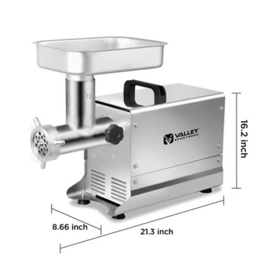 Image showing 9 th Valley Sportsman #12 Stainless Steel 0.75 HP Meat Grinder, High-Power Performance for Professional Quality Grinding