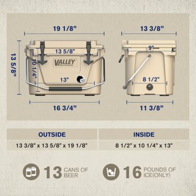 Image showing  20 qt. Rotomolded Hard-Sided Cooler, Tan