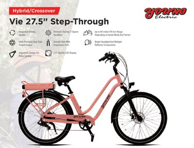 Young Electric Hybrid/Crossover Bicycle E-Vie Step-Through, 12801002GO