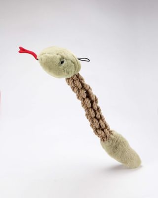 Petique Tough Hemp Rattle Snake Dog Toy