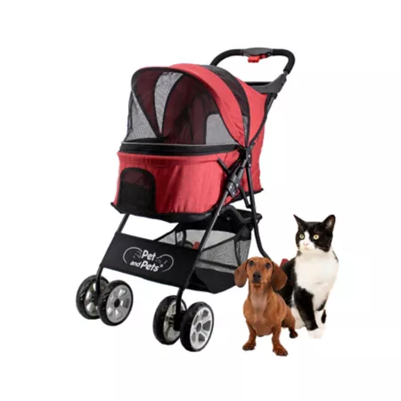 Petique Catalina 6 Wheel Pet Stroller Red Robin Pet Strollers