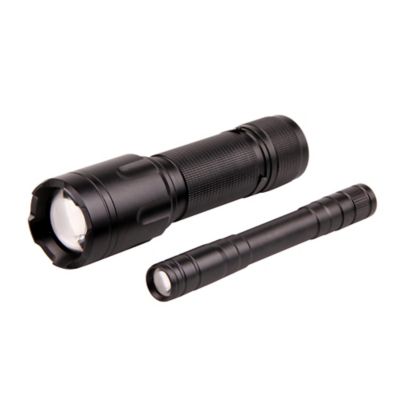 JobSmart 500 Lumen Aluminum Flashlight and 100 Lumen Penlight Set