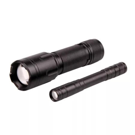 JobSmart 500 Lumen Aluminum Flashlight and 100 Lumen Penlight Combo Clamp Work Lights