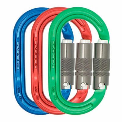 DMM Carabiners Ultra O Locksafe Color Coded 3 Pack (Red Green Blue), 35419