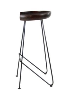 Image showing  Metal Rustic Bar Stool, 32 in., Brown