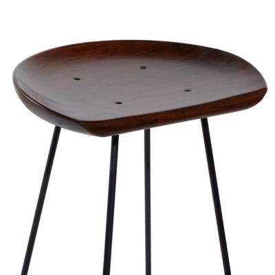 Image showing  Metal Rustic Bar Stool, 32 in., Brown