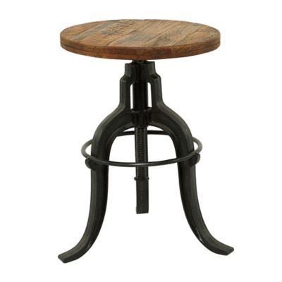 Image showing  Brown Metal Industrial Stool, 29 in., 17 in. x 17 in.