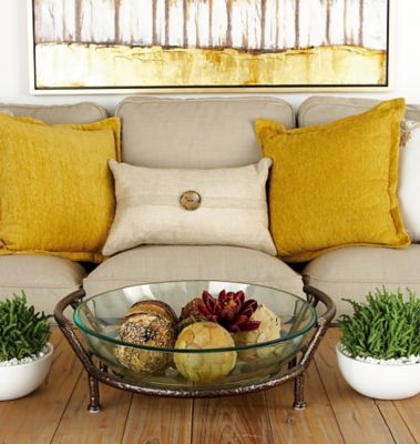 Harper & Willow Glass Modern Serving Bowl, 19 in. x 16 in. x 7 in.