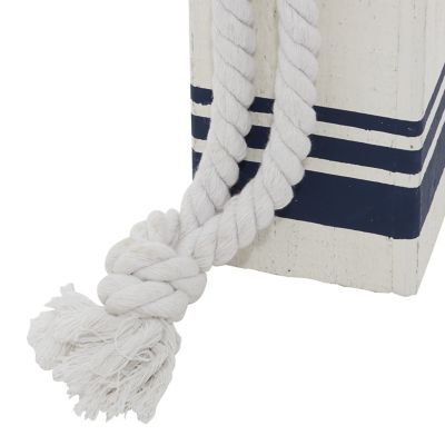 Image showing 6 th Harper & Willow Wood Farmhouse Buoy Sculptures, 17 in., 15 in., 12 in., White, 3 pc.