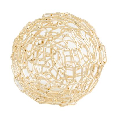 Image showing  Metal Contemporary Geometric Sculpture, 8 in., 6 in., 5 in., Gold, 3 pc.