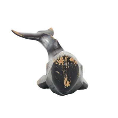 Image showing  Polyresin Coastal Whale Sculpture, 14 in. x 5 in. x 4 in., Black