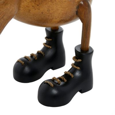 Image showing  Brown Wood Farmhouse Birds Sculpture, 16 in. x 6 in. x 11 in.