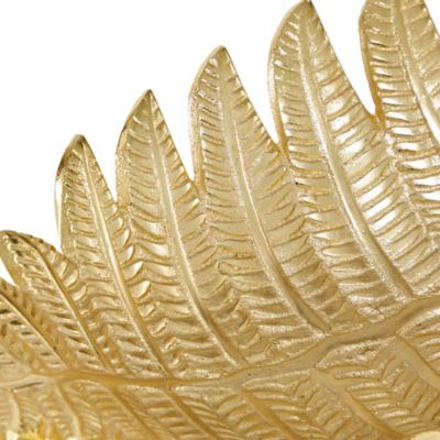 Image showing  Gold Aluminum Contemporary Tray, Set of 2, 18 in., 12 in.