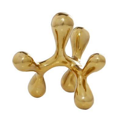 Image showing  Aluminum Abstract Sculpture, 11 in. x 11 in. x 12 in., Gold