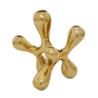 Image showing  Aluminum Abstract Sculpture, 11 in. x 11 in. x 12 in., Gold