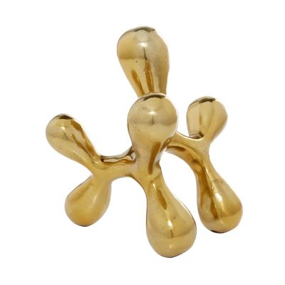 Image showing  Aluminum Abstract Sculpture, 11 in. x 11 in. x 12 in., Gold