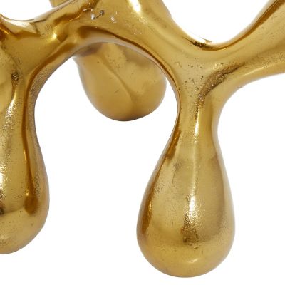 Image showing  Aluminum Abstract Sculpture, 11 in. x 11 in. x 12 in., Gold