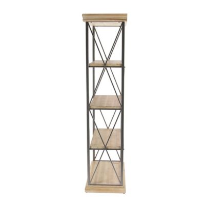 Image showing  30 in. x 17 in. x 72 in. 5-Shelf Wood Shelving Unit, Brown